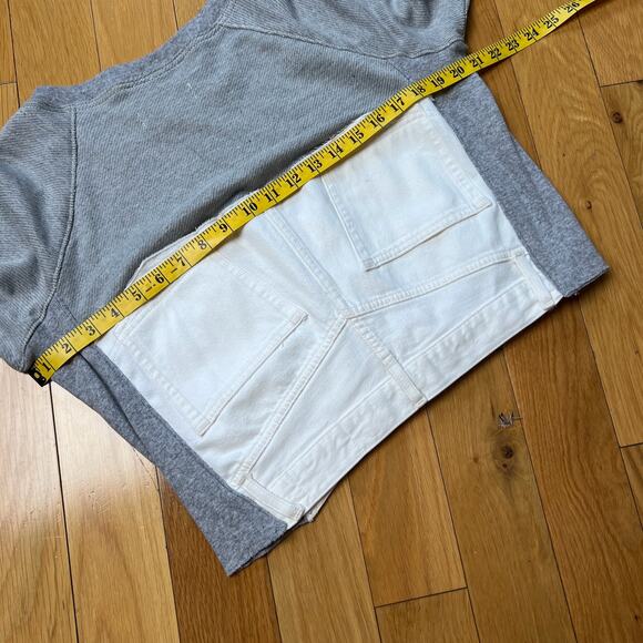 ETICA Upcycled Block Sweatshirt White / Grey Size S - Picture 7 of 9